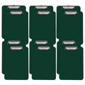 Better Office Products Plastic Clipboards, Durable, 12.5 x 9 Inch, Low Profile Clip, Green, Set of 12, 12PK 45018